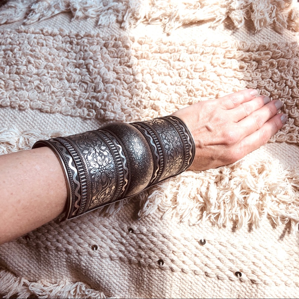 Silver Boho Wrist Cuff